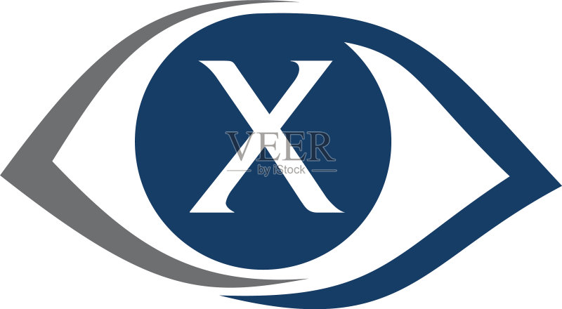 眼科护理解决方案字母X图标素材