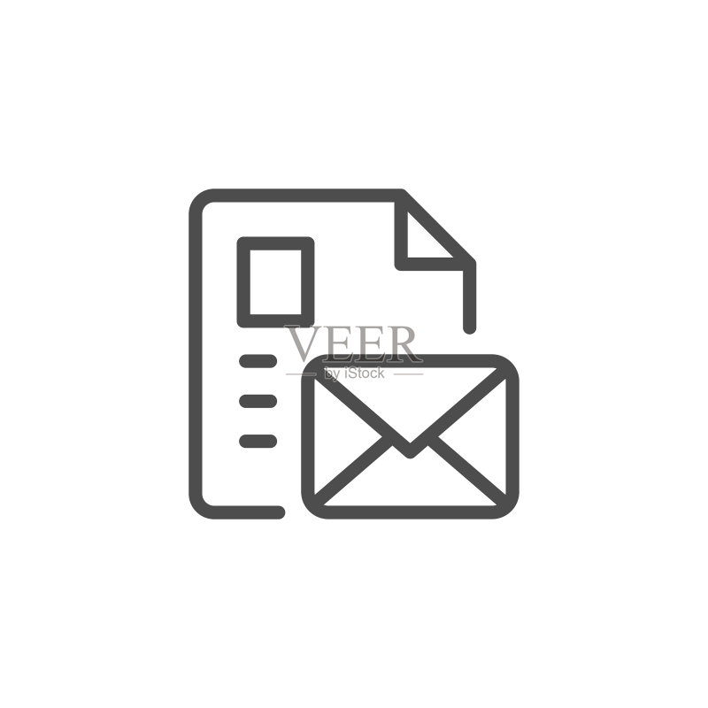 文档消息线性图标图标素材