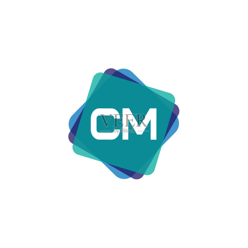 首字母CM标志模板设计图标素材