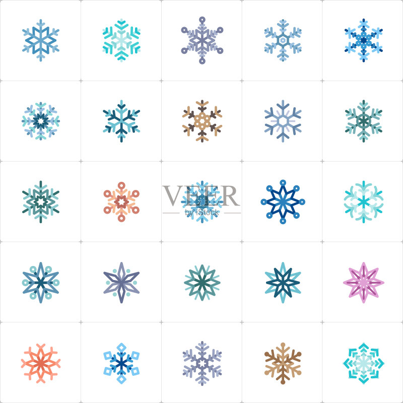 迷你图标集-雪花图标图标素材