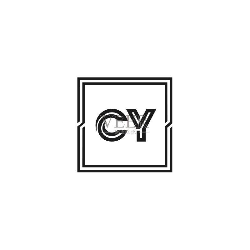 首字母CY logo模板设计图标素材