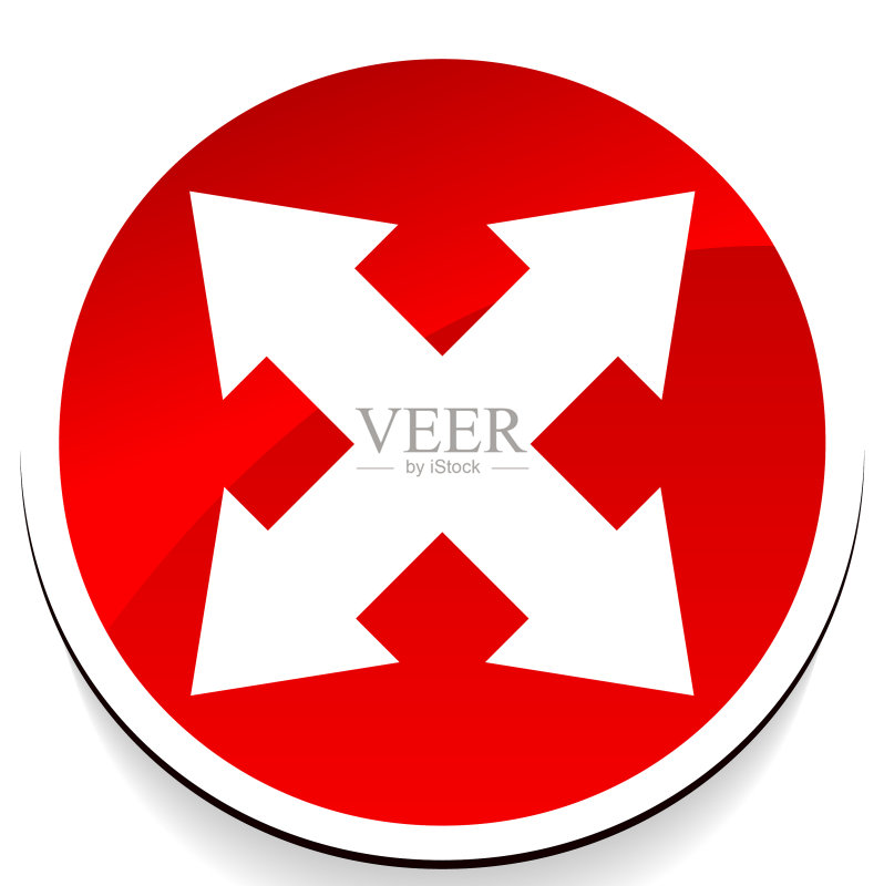 四向箭头，用于展开调整对齐图标素材