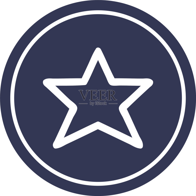 星星圆形图标图标素材