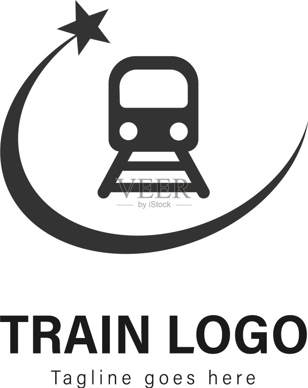 现代火车Logo设计模板图标素材
