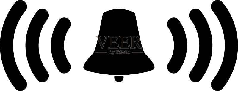 黑色响铃图标图标素材