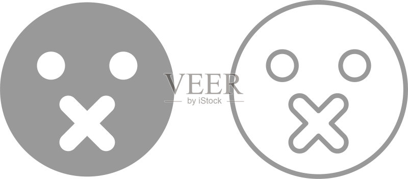 安静的表情符号图标图标素材