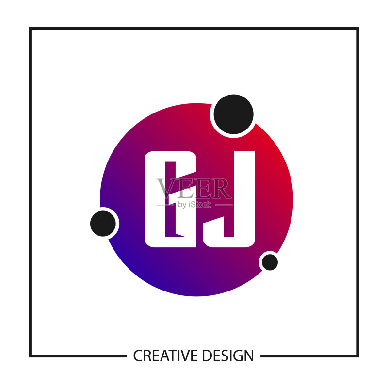 GJ字母Logo模板设计图标素材