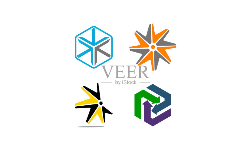 箭头营销分布组合图标素材