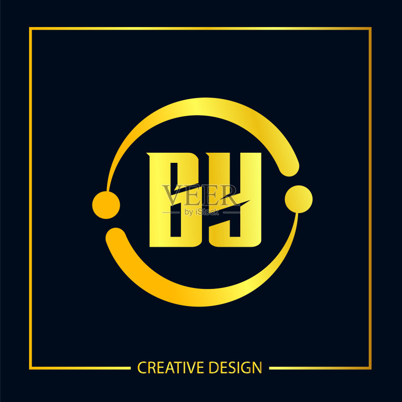 首字母BY Logo模板设计图标素材