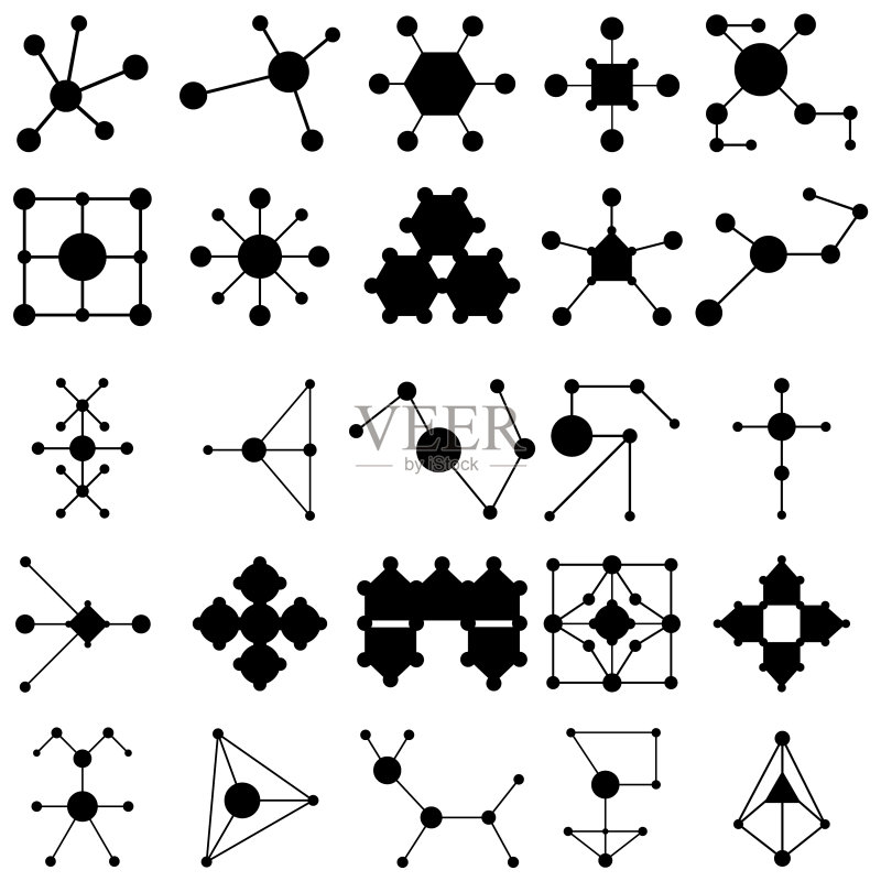 分子图标集图标素材