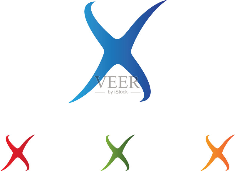字母X符号设计图标素材