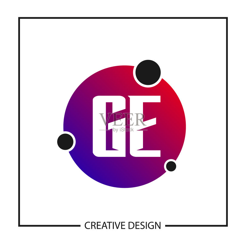 GE字母logo模板设计图标素材