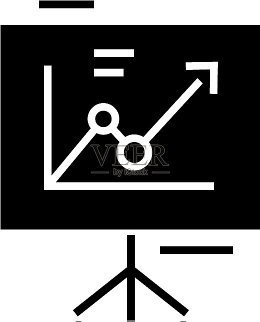 演示板翻页图表图标图标素材