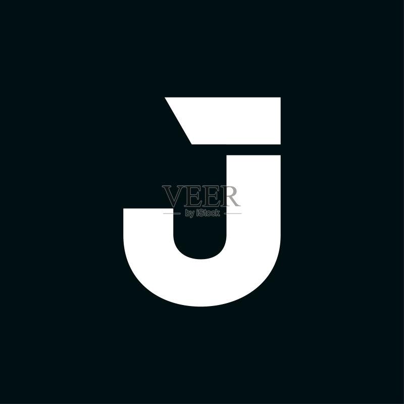 J字母翅膀logo图标素材