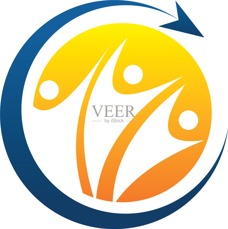 成功的团队合作Logo设计模板图标素材