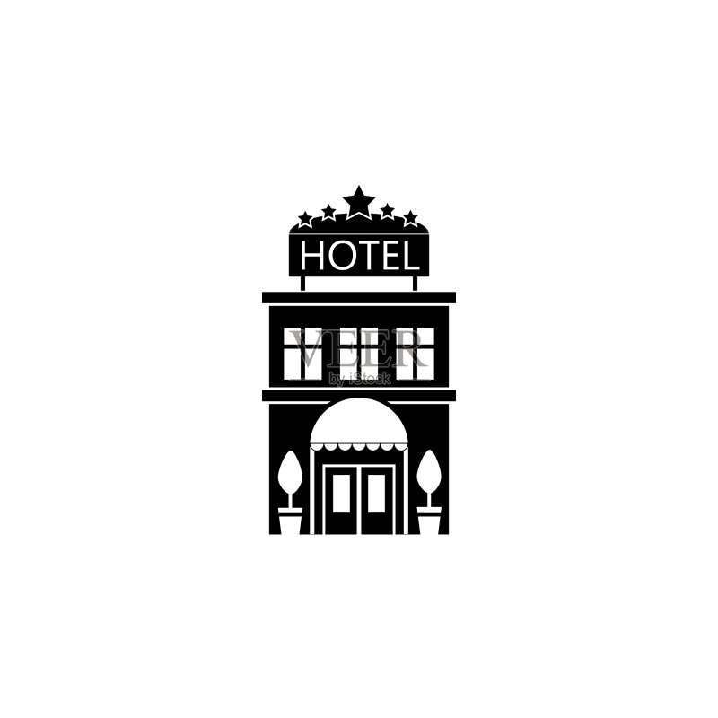 酒店实体图标旅游图标素材