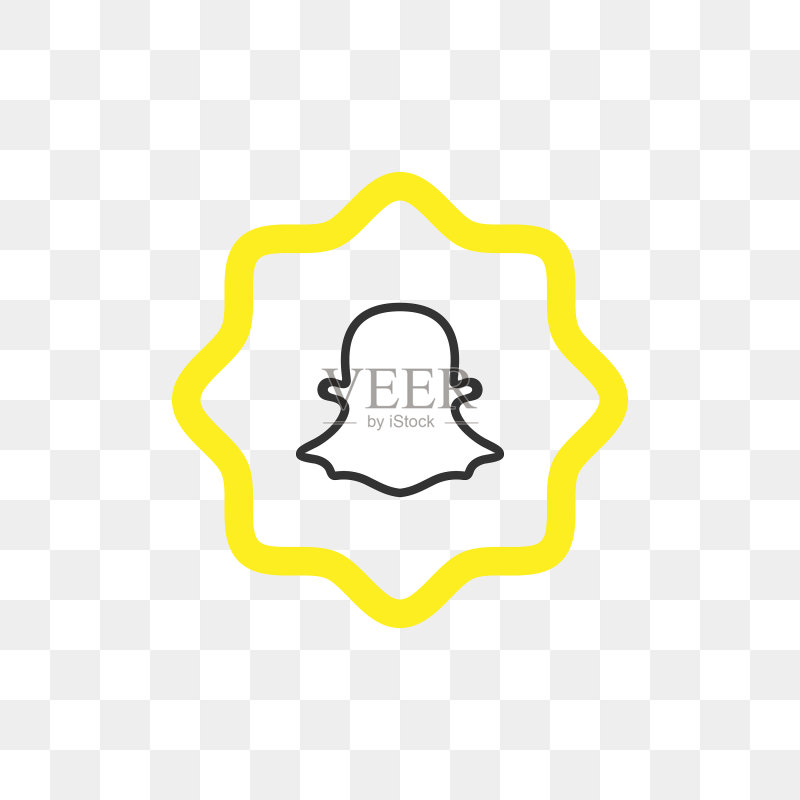 Snapchat社交媒体图标设计模板图标素材