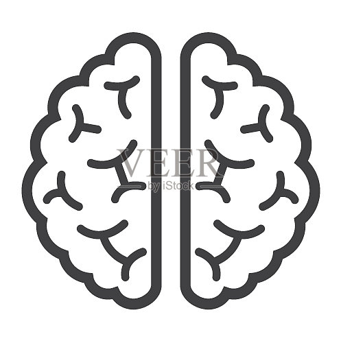 医学保健器官大脑线性图标图标素材
