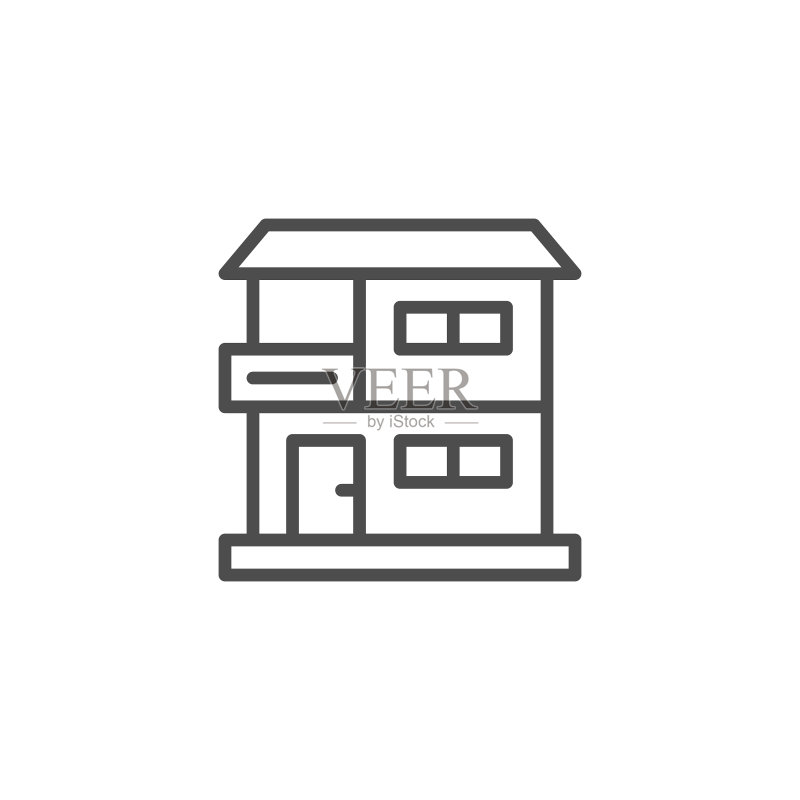 房屋线条图标图标素材