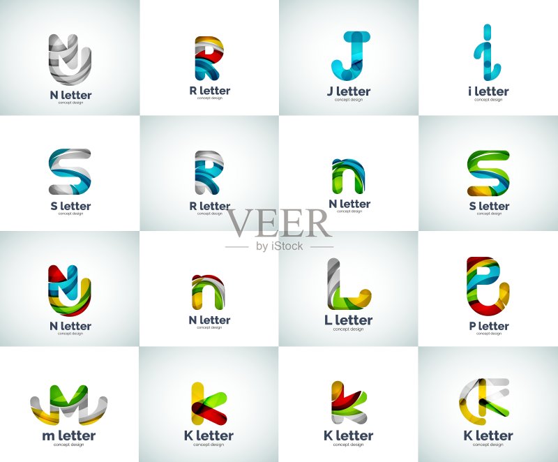 抽象Web字母Logo合集图标素材