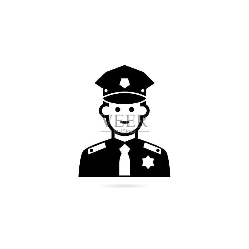 警官头像图标图标素材