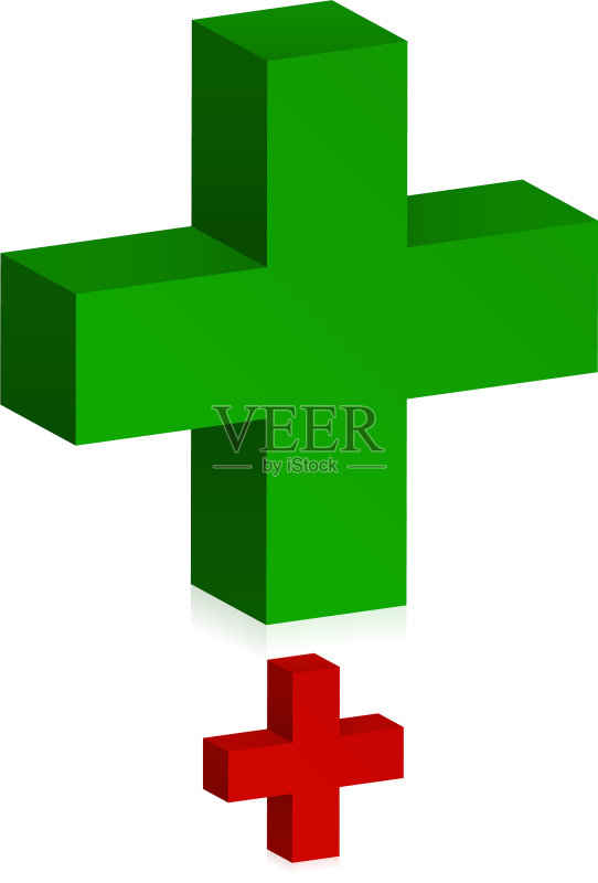 3D加号图标素材