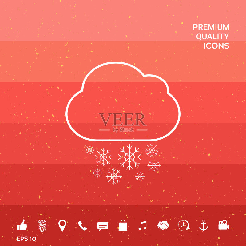 云雪线图标图标素材