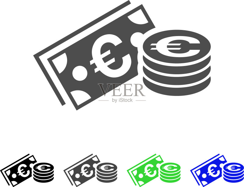 欧元现金图标图标素材