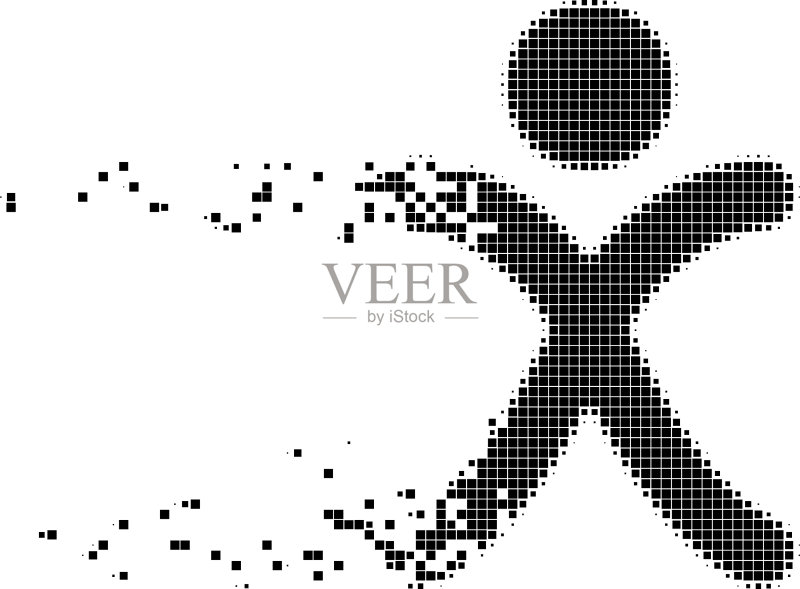 X世代男孩分解像素图标图标素材