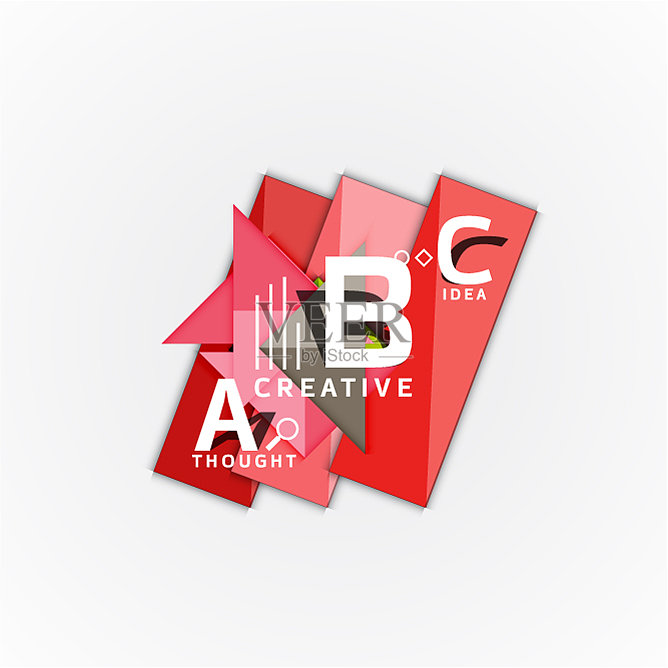 抽象几何选项信息图形横幅ab图标素材