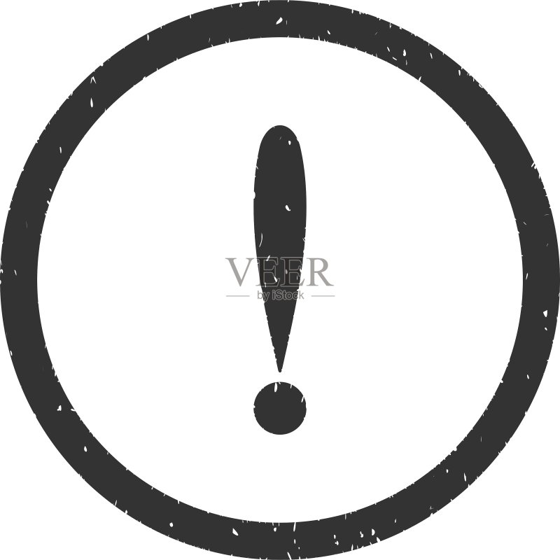 感叹号图标橡胶印章图标素材