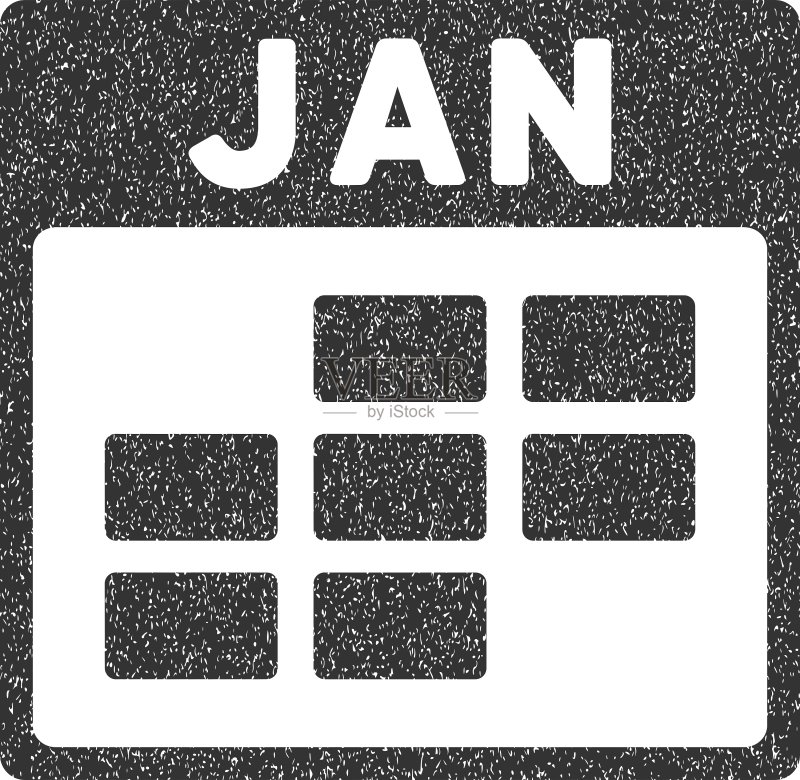 1月日历网格纹理图标图标素材
