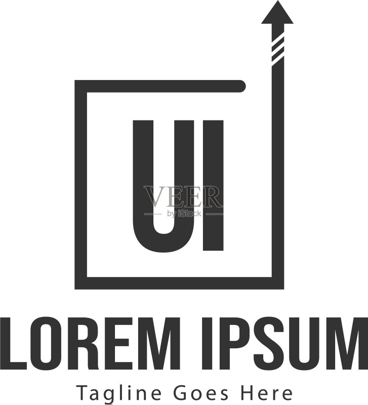 UI字母Logo设计创意现代UI字母图标素材