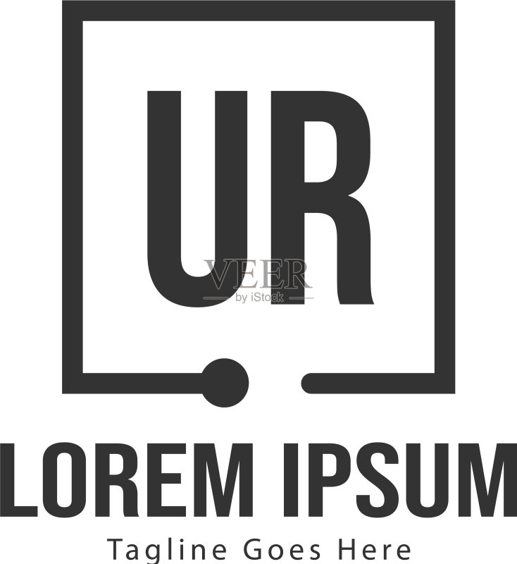 UR字母logo设计图标素材