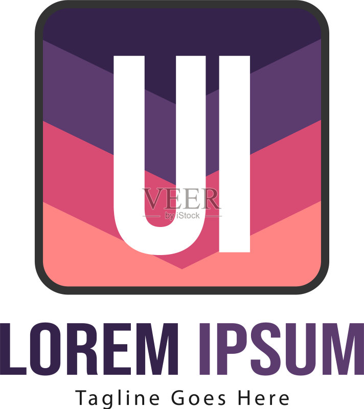 UI字母Logo设计创意现代UI字母图标素材