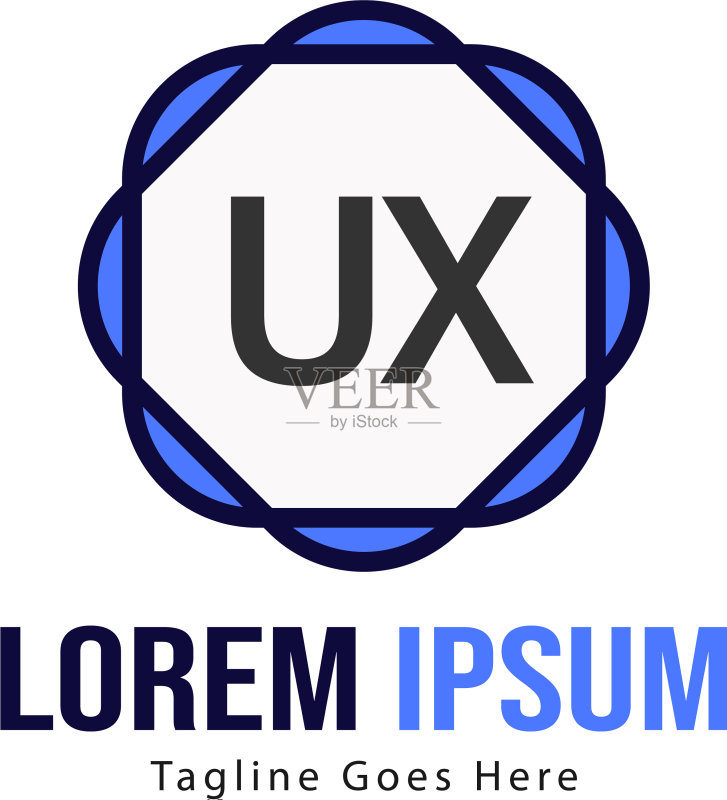 UX字母标志设计创意现代图标素材