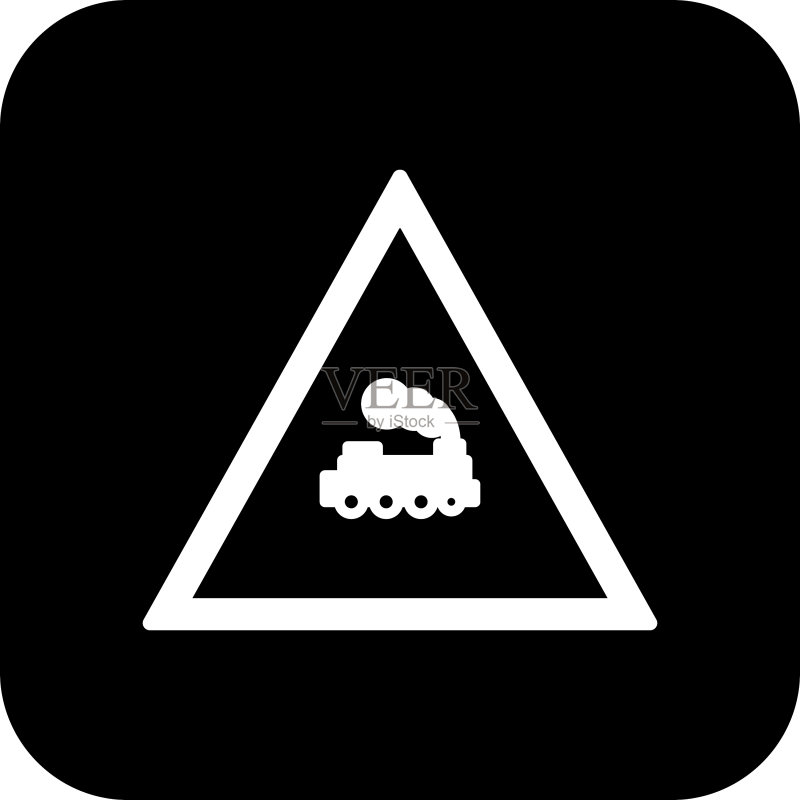 铁路道口标志图标图标素材