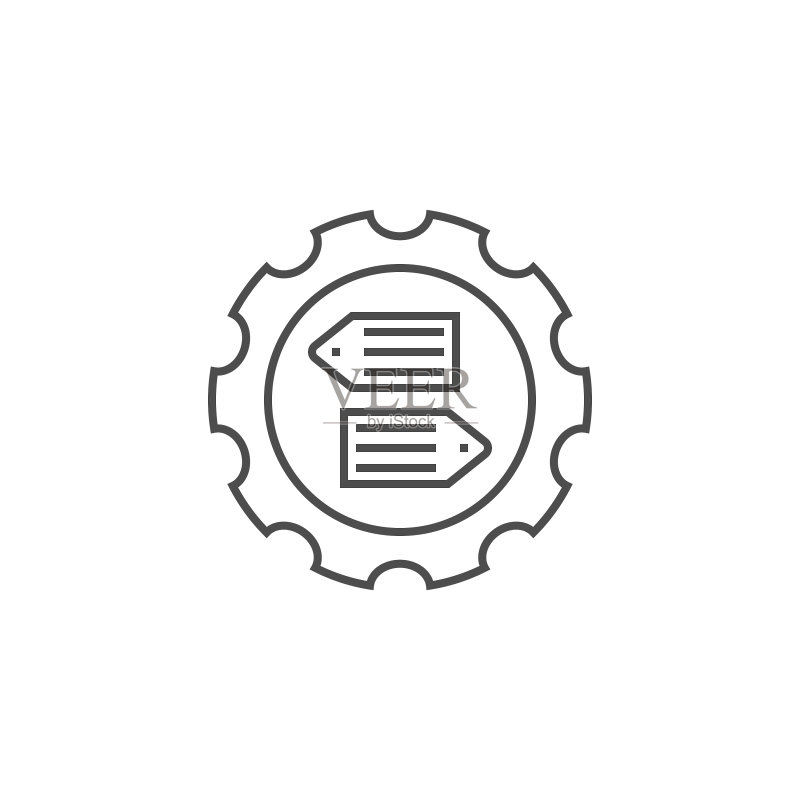 SEO标签优化线性图标图标素材