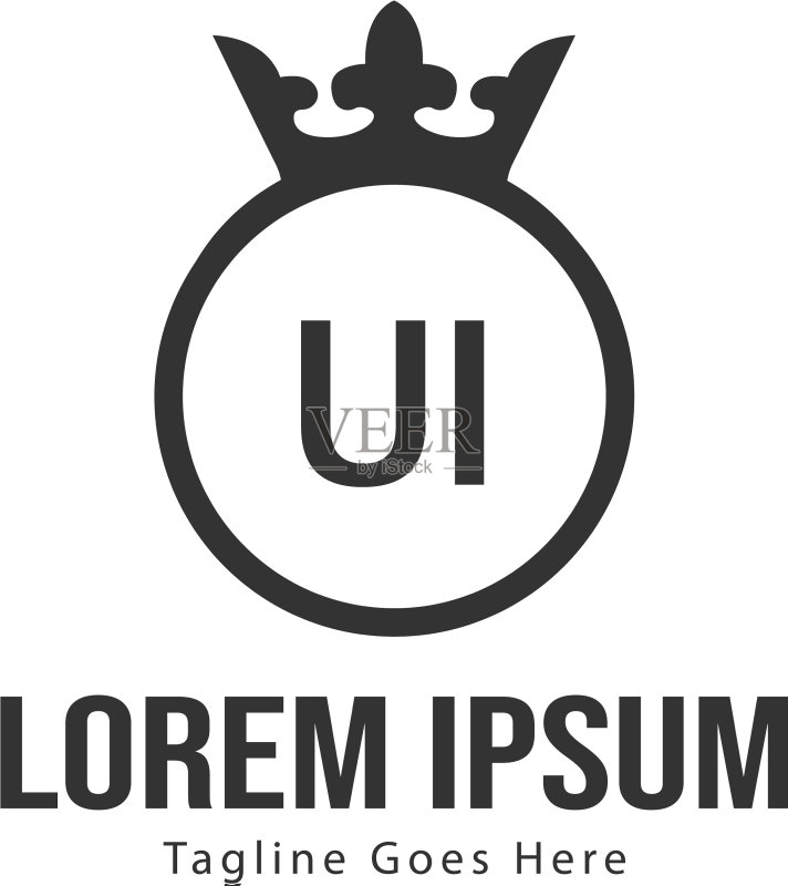 UI字母Logo设计创意现代UI字母图标素材