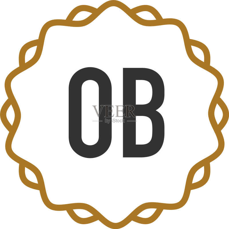 首字母OB优雅创意标志图标素材