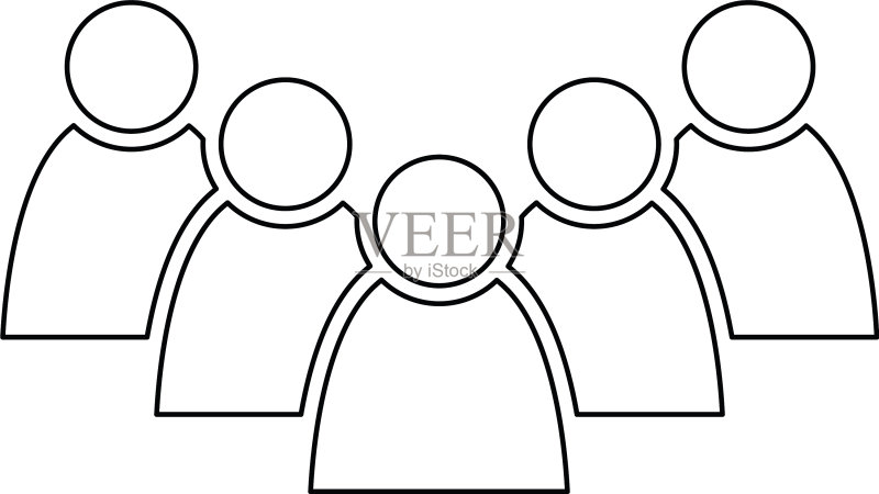 5人图标，简化的人图标素材