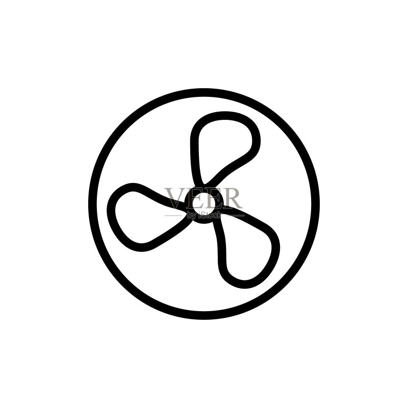 时尚风扇图标扁平矢量模板设计图标素材