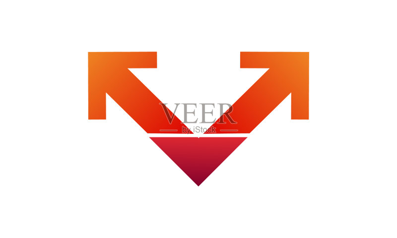 公司向上箭头图形logo设计图标素材