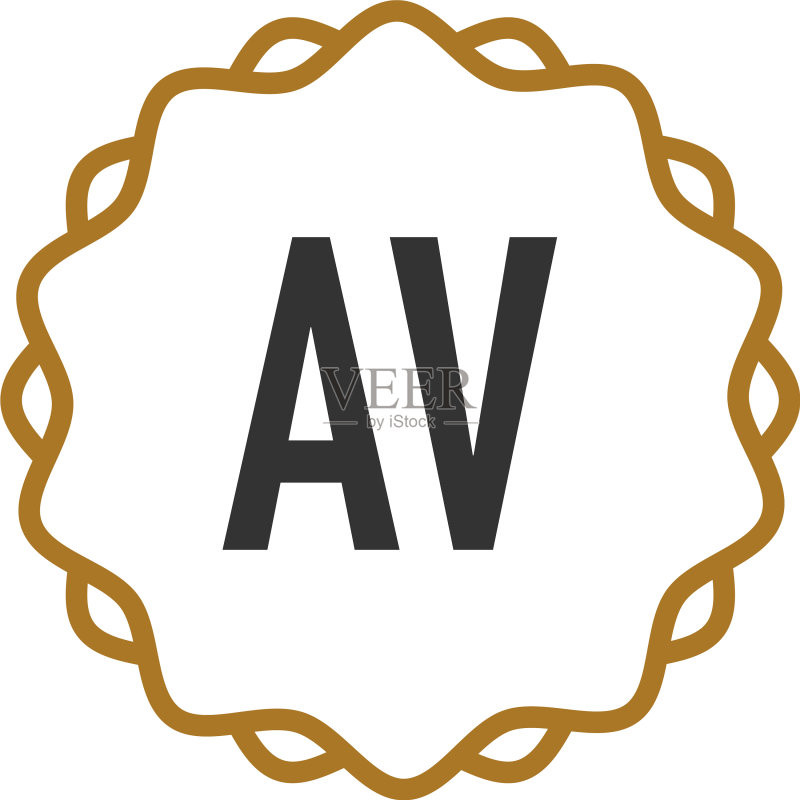 字母AV优雅创意标志图标素材