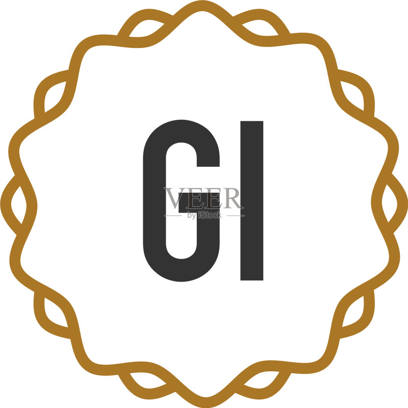 字母GI优雅创意logo图标素材