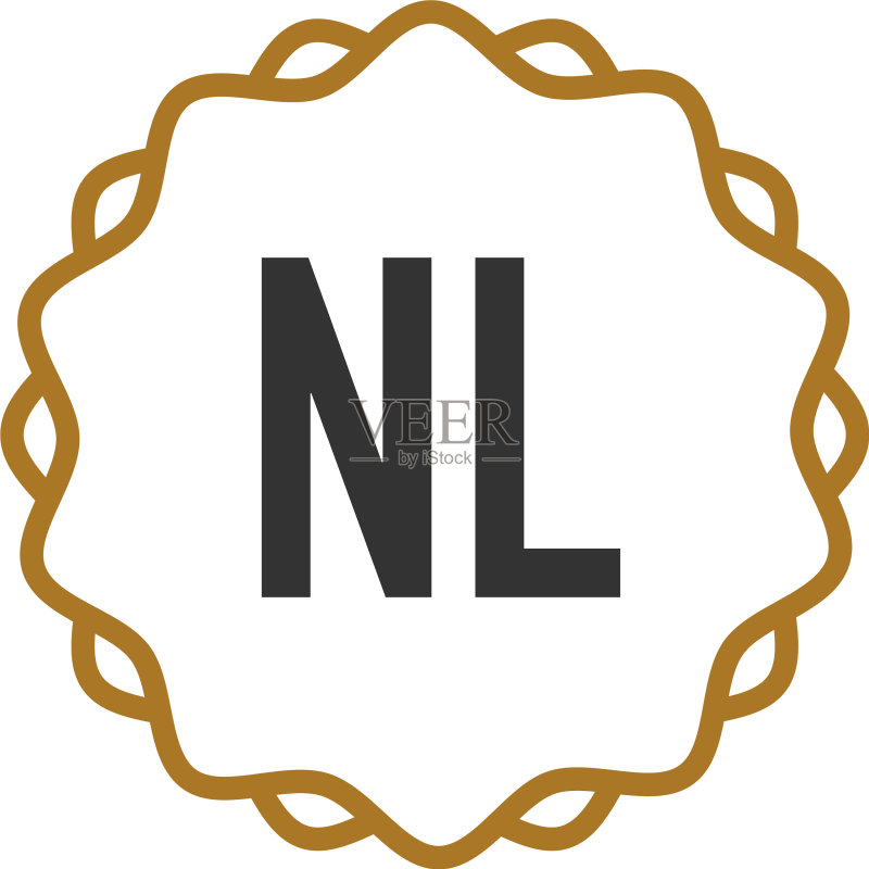 字母NL优雅创意标志图标素材