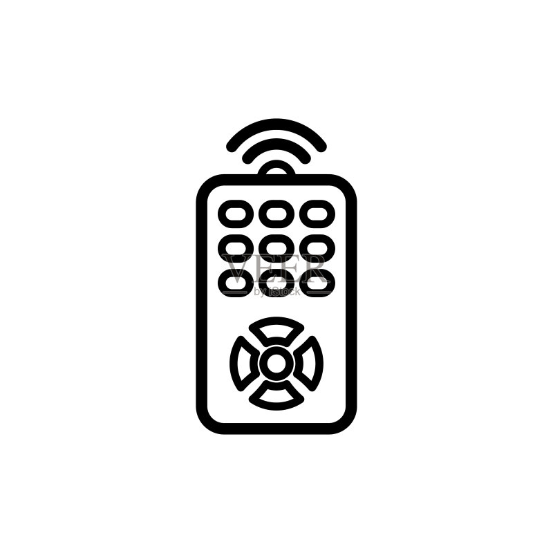 流行的远程图标扁平矢量模板设计图标素材