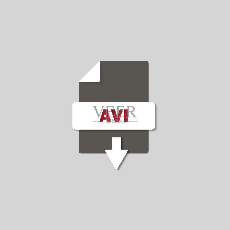 AVI下载图标背景AVI按钮图标素材