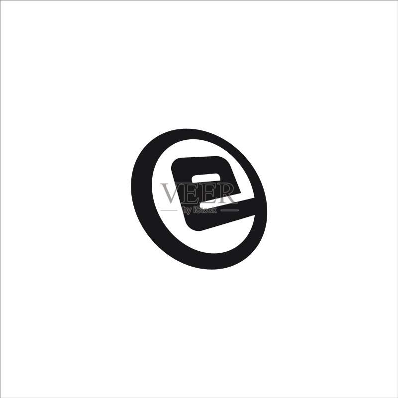 首字母e标志概念设计图标素材