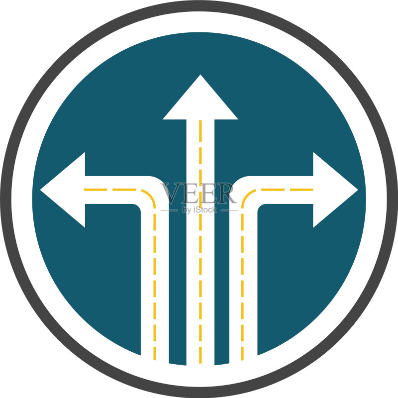 道路标志和符号设计图标素材